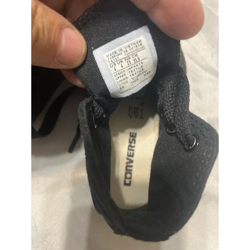 Converse All Star Infant Toddler Shoes Size 4 Black High Top Shoes